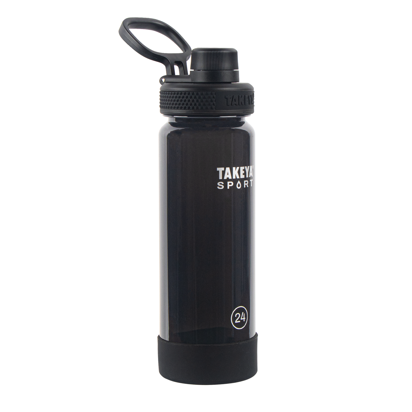 tritan-sport-water-bottle-with-spout-lid-b9 51664-TKS-Tritan-Spout-24-GrandSlamBlack-frontangle.png